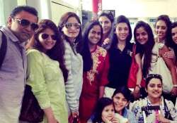 arpita khan wedding entire khan family leaves for hyderabad see pics