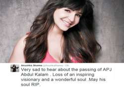 anushka sharma apologises for her tweet on late dr. kalam