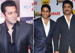 salman khan reveals teaser of nagarjuna s son debut movie wishes him good luck