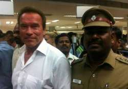 arnold schwarzenegger attends i audio launch in chennai