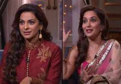 koffee with karan 4 madhuri juhi want salman as brother while shah rukh as husband view pics