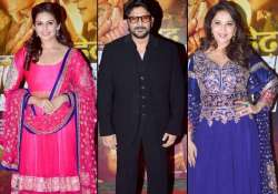 madhuri dixit huma qureshi make heads turn at the dedh ishqiya premiere see pics