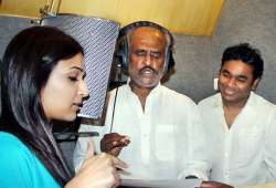 rajinikanth records a song in hindi