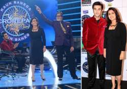 ranbir kapoor neetu singh shook a leg with big b on kbc 7 view pics