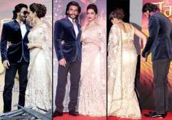 ranveer kept himself too close to deepika at ram leela trailer launch view pics