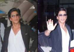 shah rukh returns from happy new year shooting in dubai view pics