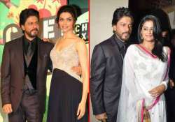 shahrukh khan deepika padukone at the music launch of chennai express view pic