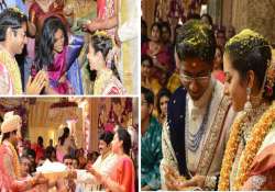 southern actor balakrishna s daughter tejaswini s wedding pics