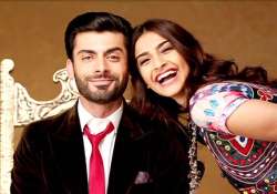 sonam kapoor plants a khoobsurat kiss on fawad khan s cheeks watch video