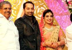 nazriya nazim and fahadh faasil s star studded wedding reception see pics