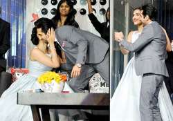 sonam ayushmann get touchy during bewakoofiyaan promotion see pics