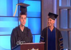 bieber s graduation ceremony with a twist