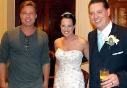 brad pitt gatecrashes wedding