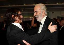 christopher lee presented bfi fellowship by depp