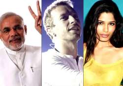 pm narendra modi meets coldplay s chris martin freida pinto see pics