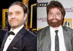 hangover star zach galifianakis slims down sports man bun