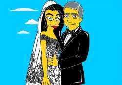 the simpsons recreates clooney alamuddin s wedding