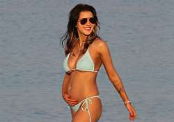 helen flanagan shows baby bump see pics