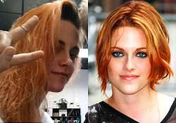 kristen stewart sports orange locks for new film