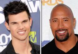 taylor lautner dwayne johnson in talks for goliath