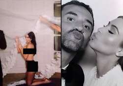 kim kardashian goes topless to wish riccardo tisci on his birthday see pics