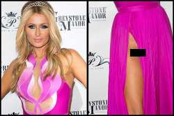 paris hilton suffers terrible wardrobe malfunction see pics