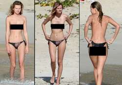 victoria s secret model edita goes completely naked on beach see pics