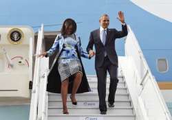 michelle obama arrives in indian american designer s creation