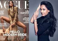 lisa haydon as hot and unconventional bride on vogue see pics