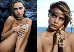 cara delevingne goes topless for jewellery ad