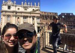 sachin tendulkar holidays in rome with wife anjali and daughter sara see pics