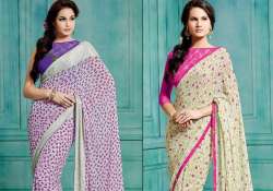 look slim with small print saris