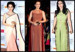 lakme fashion week 2014 kajol kangana sonali raise the glamour quotient view pics