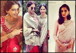 sonam kapoor stuns all at friend s wedding in delhi see pics