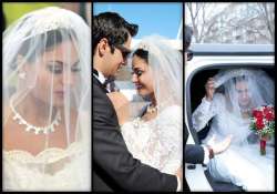 veena malik looks dewy in snow white inspired wedding dress see private wedding album