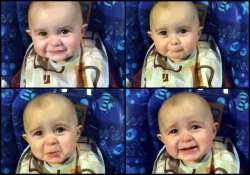 cute little baby goes emotional while listening to mother s song see pics watch video