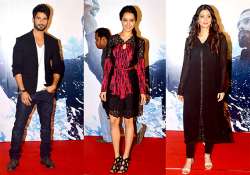 haider cast creates suspense with black ensembles view pics