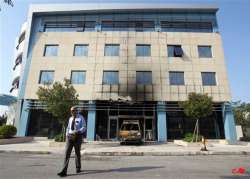 assailants attack microsoft hq in athens