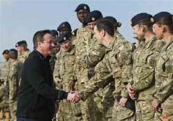 david cameron visits troops in afghanistan