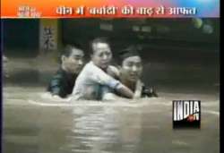 heavy rains cause floods in china