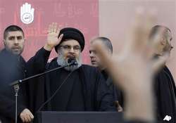 hezbollah chief in rare public address in lebanon