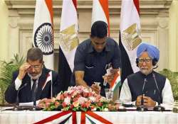 india egypt sign seven pacts pm praises courage of egyptian people