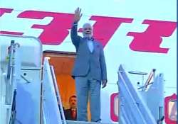 pm modi leaves for new delhi after three nation tour