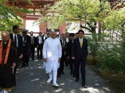 pm narendra modi visits ancient buddhist temple in kyoto