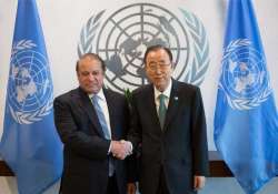 nawaz sharif meets un chief raises kashmir issue