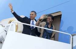 us market on mind obama leaves for india