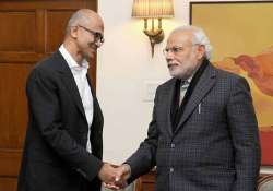 pm modi meets satya nadella sundar pichai in silicon valley