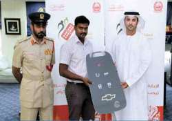 indian wins dubai traffic police award gets car