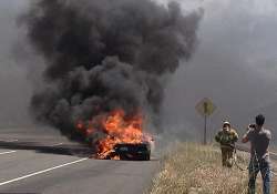 lamborghini catches fire on test drive in us