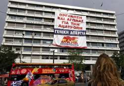 protesters take over finance ministry in athens